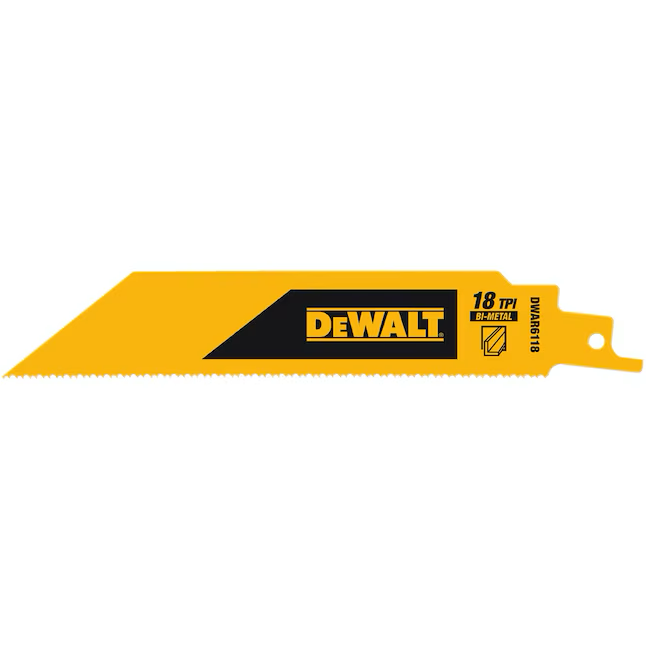 DEWALT Bi-metal 6-in 18 Metal Cutting Reciprocating Saw Blade (5-Pack)