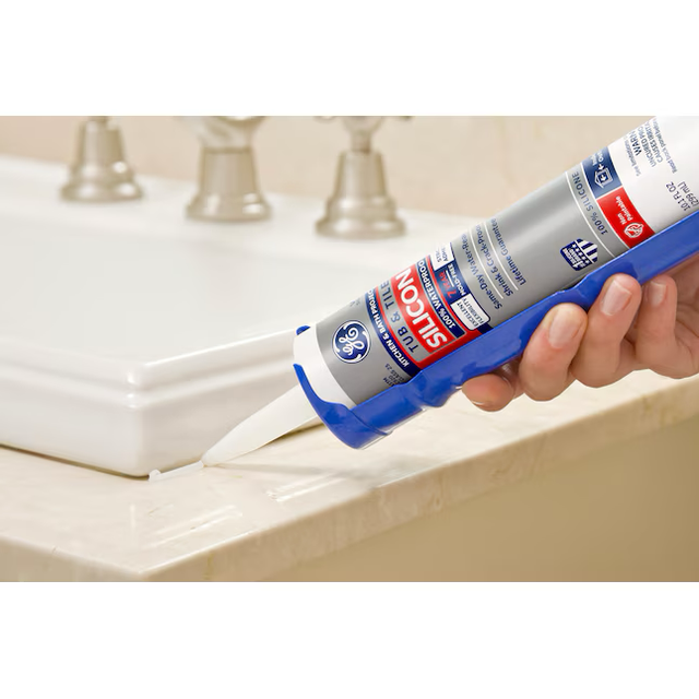 GE Silicone 1 Tub and Tile, Kitchen and Bath 10.1-oz Clear Silicone Caulk