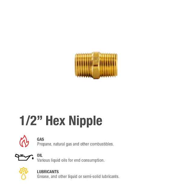 Proline Series 1/2-in x 1/2-in Threaded Male Adapter Nipple Fitting