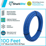 SharkBite 1/2-in x 100-ft Blue PEX-B Pipe