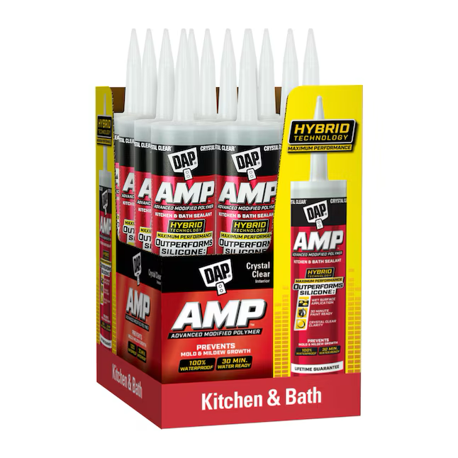 DAP AMP 9-oz Crystal Clear Paintable Advanced Sealant Caulk