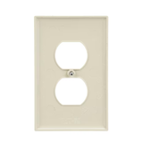 Eaton 1-Gang Midsize Light Almond Polycarbonate Indoor Duplex Wall Plate