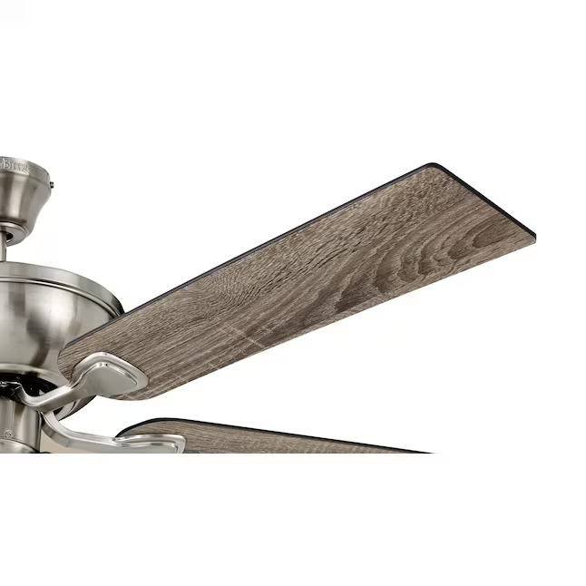 Harbor Breeze Sailor Bay 52-in Brushed Nickel Indoor Downrod or Flush Mount Ceiling Fan with Light (5-Blade)