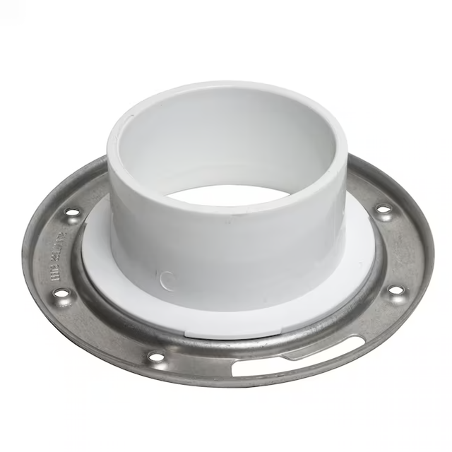 Oatey Level Fit 4.01-in White PVC Toilet Flange