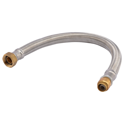 Sharkbite 18 In. Flexible Water Heater Connector 1/2 in. Push-Fit x 3/4 in. FIP