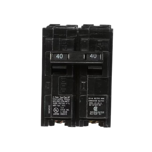 Siemens QP 40-amp 2-Pole Standard Trip Circuit Breaker