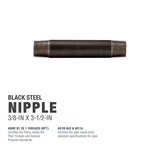 RELIABILT 3/8-in x 3-1/2-in Black Nipple