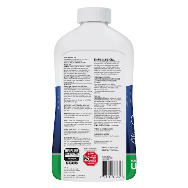 HTH 32-oz Swimming Pool Algaecide Chemical Pool Algae Prevention