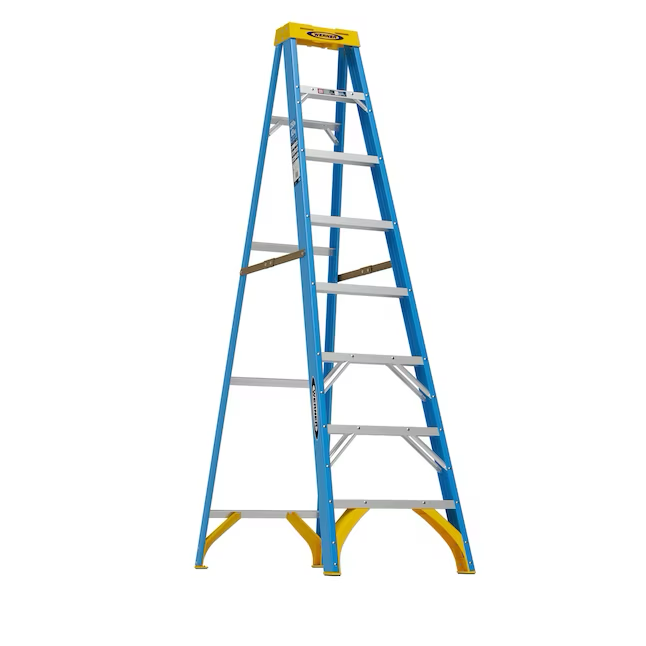 Werner FS100 8-ft Fiberglass Type 1- 250-lb Load Capacity Step Ladder