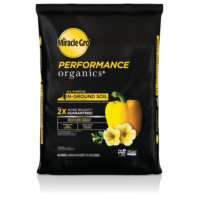 Miracle-Gro Performance Organics Tierra de jardín orgánica multiusos de 1,3 pies cúbicos