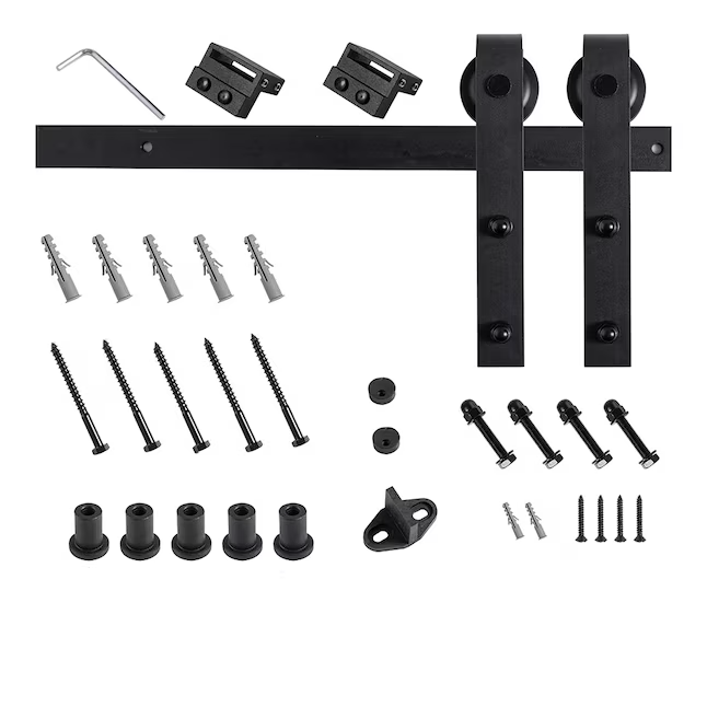 RELIABILT 72-in Oil-Rubbed Bronze Indoor J-strap Barn Door Hardware Kit