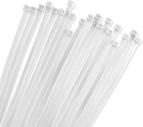 EZ-FLO Bridas de nailon de 11 pulgadas, resistencia de 48 lb (blanco, paquete de 100)