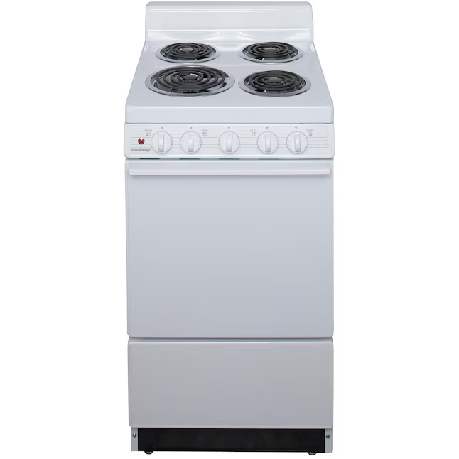 Holiday 20-in 4 Burners 2.4-cu ft Freestanding Electric Range (White)