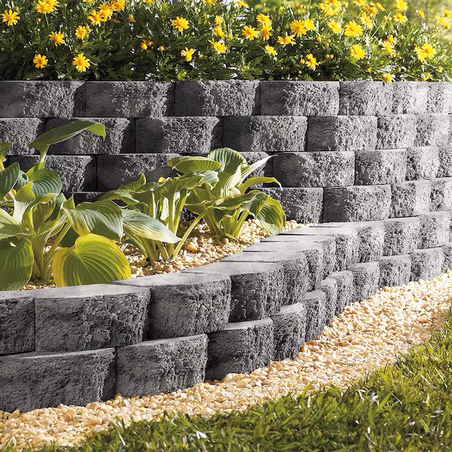 Oldcastle 6-in H x 15.8-in L x 11.5-in D Gray/ Charcoal Concrete Retaining Wall Block