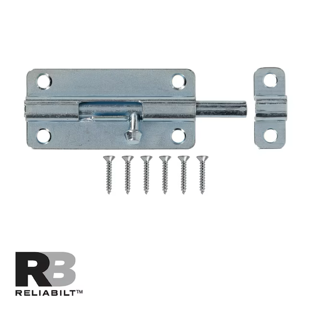 RELIABILT 4-in Zinc Steel Barrel Bolt