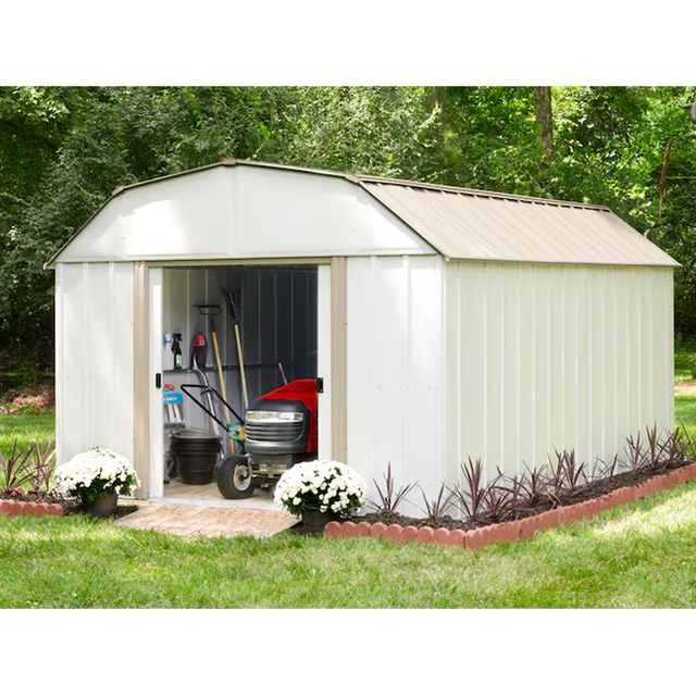 Arrow 10-ft x 14-ft Lexington Galvanized Steel Storage Shed