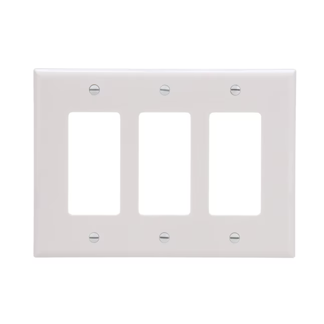 Eaton - Placa de pared decorativa para interiores, tamaño mediano, de policarbonato blanco, 3 unidades