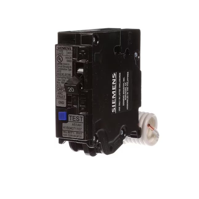 Siemens QAF 20-amp 1-Pole Combination Arc Fault Circuit Breaker