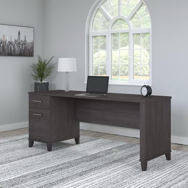 Bush Furniture Somerset 71.02-in Gray Standing Desk