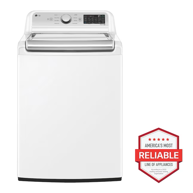 LG TurboWash 3D 5.3-cu ft Agitator Smart Top-Load Washer (White) ENERGY STAR