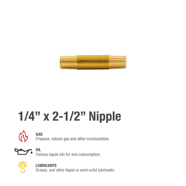 Proline Series 1/4-in x 1/4-in Threaded Male Adapter Nipple Fitting