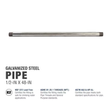 Southland 1/2-in x 48-in Galvanized Pipe