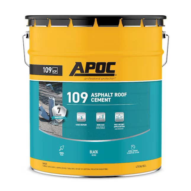 APOC 109 4.75-Gallon Fibered Waterproof Cement Roof Sealant