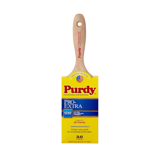 Purdy Pro-Extra 3-in Nylon- Polyester Blend Flat Paint Brush (General Purpose Brush)