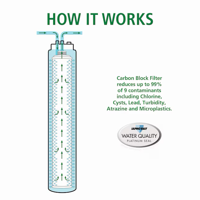 A.O. Smith Direct Connect Single-stage Carbon Block Under Sink Water Filtration System