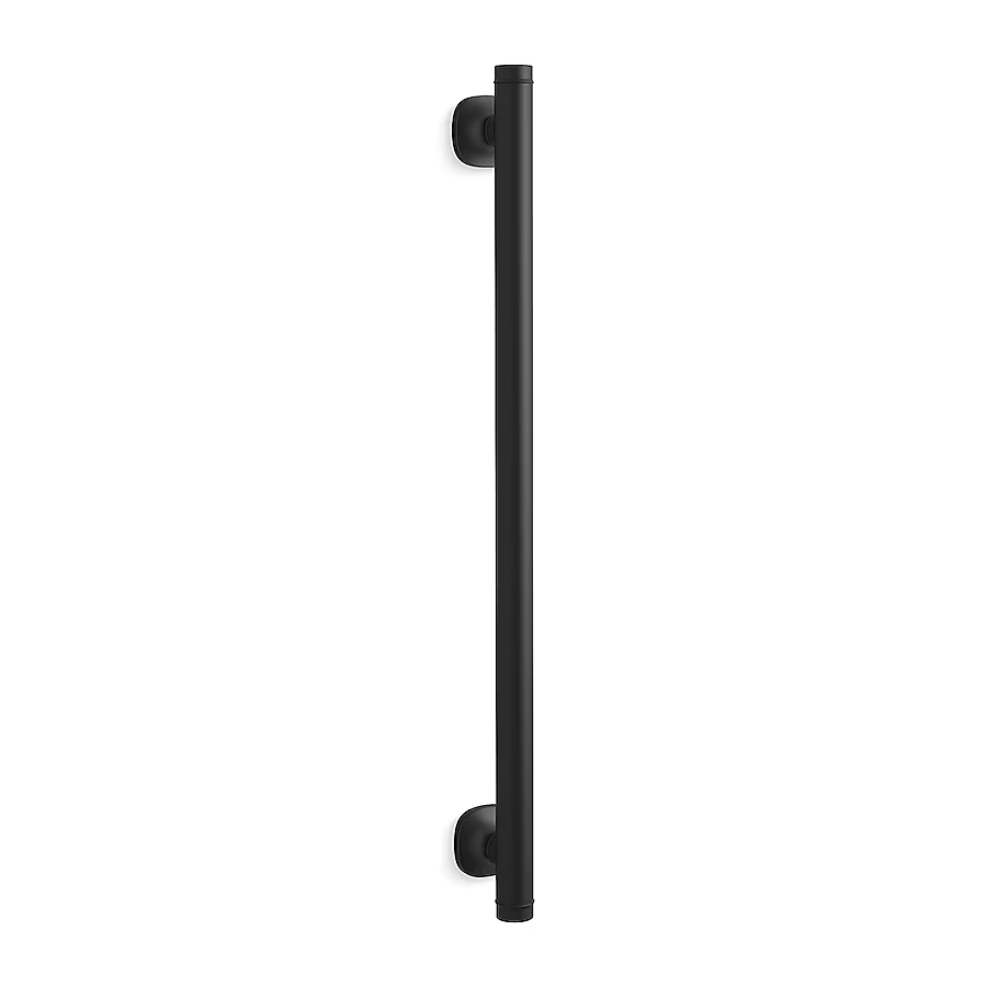 Barra de apoyo para pared Ealing de 24 pulgadas de Kohler, color negro mate, compatible con ADA (capacidad de peso de 500 lb)