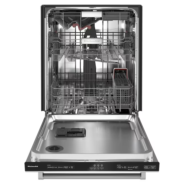 KitchenAid FREEFLEX With Third Rack Top Control 24-in Built-In Dishwasher Third Rack (Stainless Steel with Printshield Finish), 44-dBA