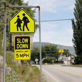 Slow Down Sign, Speed Limit 5 MPH Sign (18" x 12")