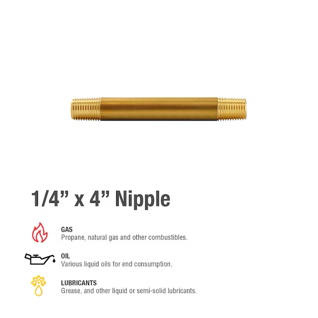 Proline Series 1/4-in x 1/4-in Threaded Male Adapter Nipple Fitting