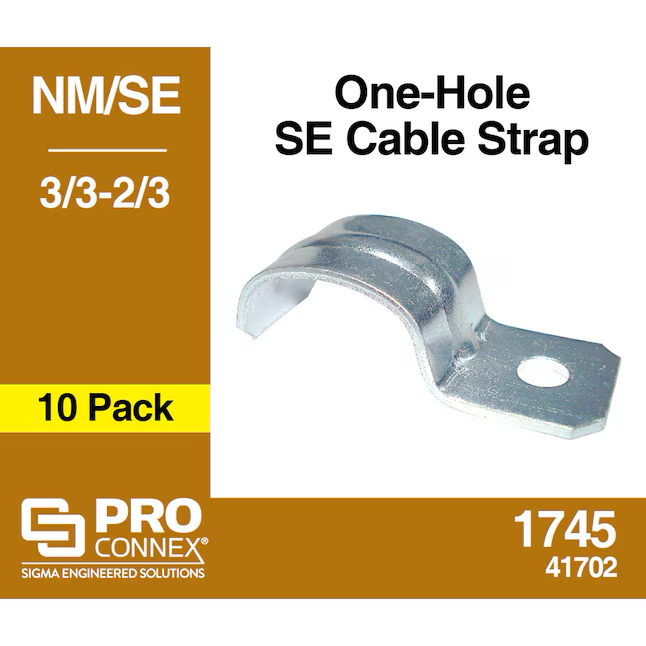 Sigma ProConnex Zinc-plated Steel One-hole Strap Conduit Fittings (10-Pack)