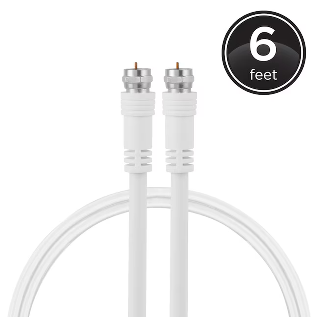 Utilitech 6-ft Rg6 White Coaxial Cable