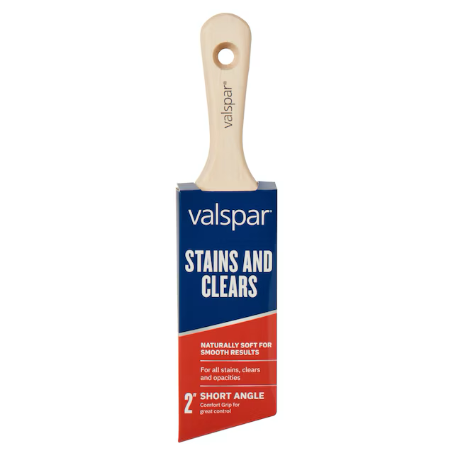 Valspar 2-in Reusable Natural Bristle- Polyester Blend Angle Paint Brush (Stain Brush)