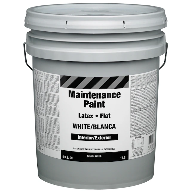 Property Advantage Flat Maintenance Paint White Latex Interior Paint (5-Gallon)