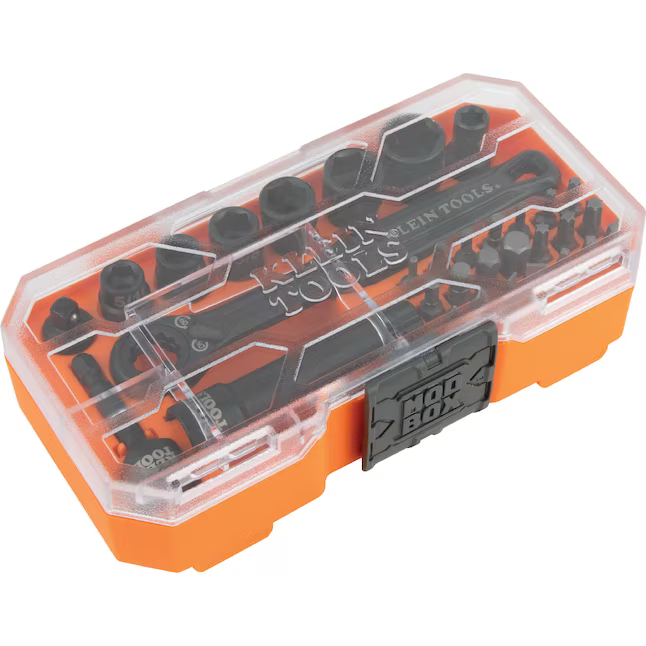 Klein Tools 32-Piece 1/4-Inch Drive Impact Rated Pass Through Socket Wrench Set