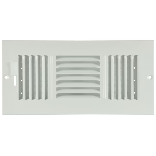 RELIABILT 10-in x 4-in 3-way Steel White Sidewall/Ceiling Register