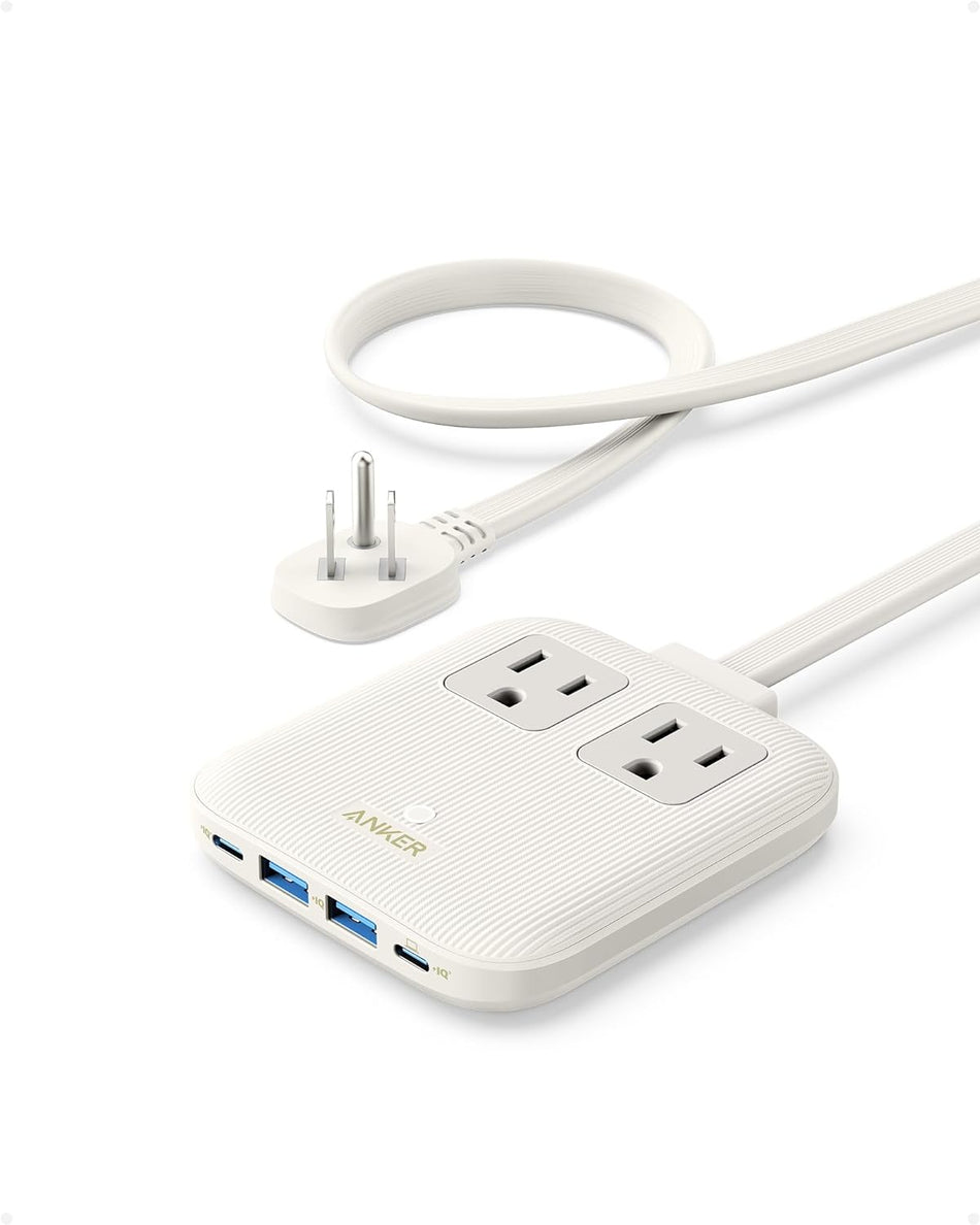 Estación de carga Anker Nano (67 W máx.), regleta de alimentación USB C 6 en 1 (carcasa blanca) 