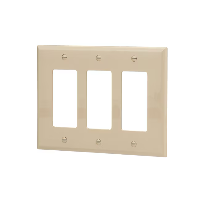 Eaton - Placa de pared decorativa para interiores, tamaño mediano, de policarbonato, color marfil, 3 unidades