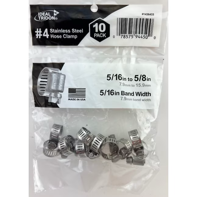 IDEAL-TRIDON 10-Pack 3/8-in to 5/8-in dia Stainless Steel Adjustable Clamp