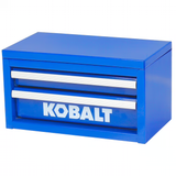 Kobalt Mini 10,83-Zoll-Werkzeugkasten aus blauem Stahl mit 2 Schubladen