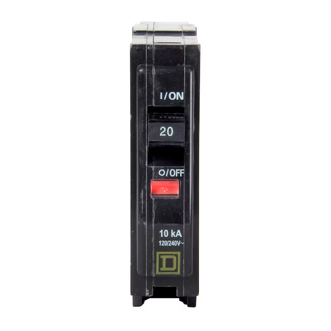 Square D QO 20-Amp 1-Pole Standard Trip Circuit Breaker