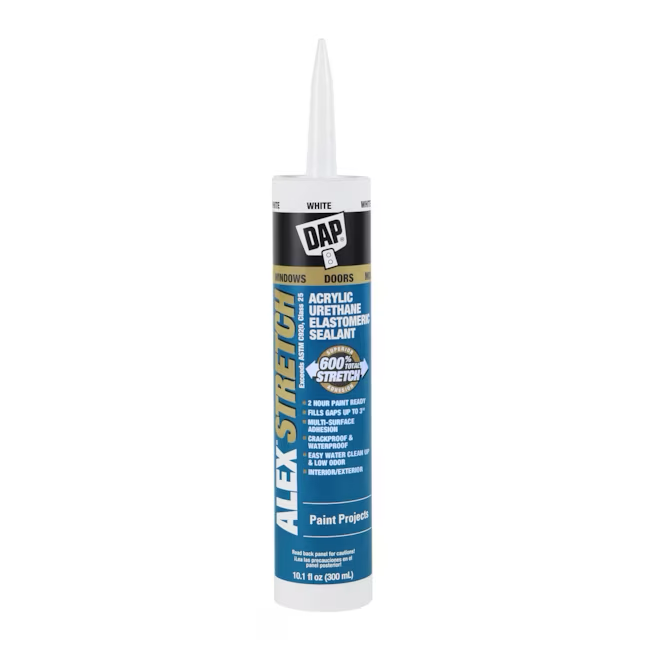 DAP Alex Stretch 10.1-oz White Paintable Acrylic Urethane Elastomeric Sealant Caulk