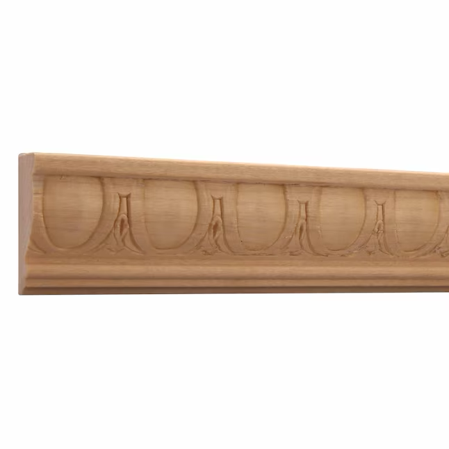 Molduras ornamentales Moldura de riel para silla de madera dura blanca de 2-1/4 pulgadas x 8 pies