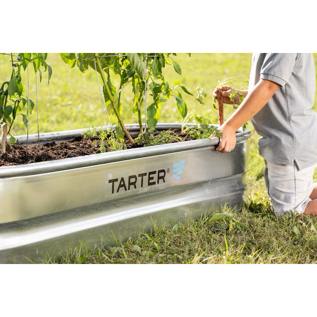 Tarter 24-in W x 72-in L x 12-in H Galvanized Steel Metal Raised Garden Bed