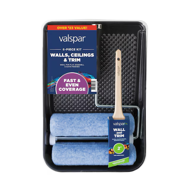 Kit de 6 rodillos de pintura tejidos para paredes, techos y molduras de Valspar