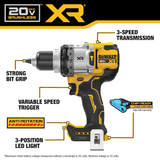 DEWALT XR 1/2-in 20-volt Max Variable Brushless Cordless Hammer Drill (1-Battery Included)