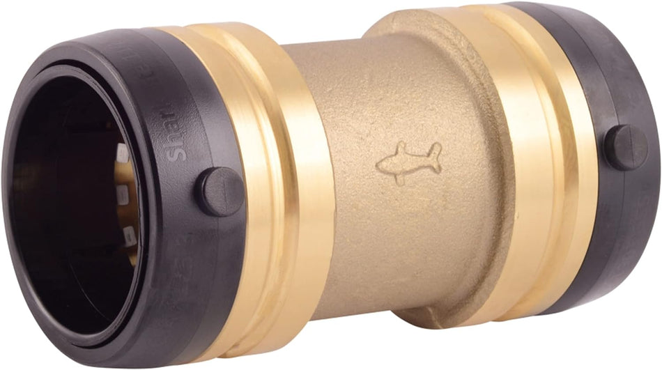 SharkBite 1-1/2 in. x 1-1/2 in. Brass Push Coupling